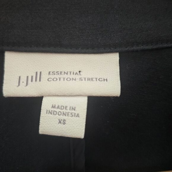 J. .Jill Essential Cotton Stretch Blazer Women’s XS Navy Blue Casual Work Jacket - Picture 6 of 15